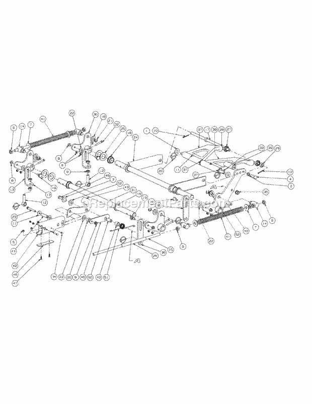 Lift Assembly Diagram and Parts List for M48-KW 53AI8CTV750 Cub Cadet Sprayer
